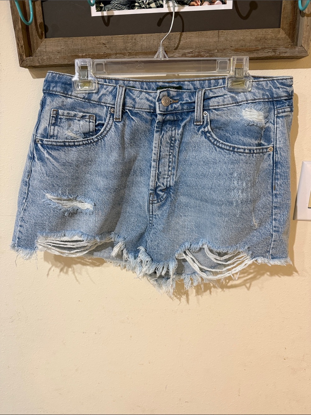 wild fable Light Blue Washed Denim Shorts